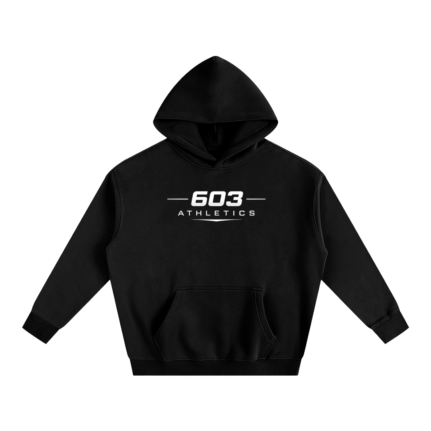 603 Athletics Black OG Oversized Fleeced Hoodie