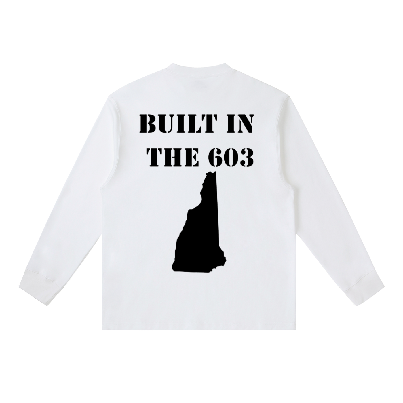 603 Athletics White Crewneck Long-Sleeve t-Shirt