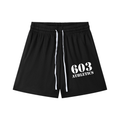 603 Athletics Black Men's Mesh Drawstring Shorts