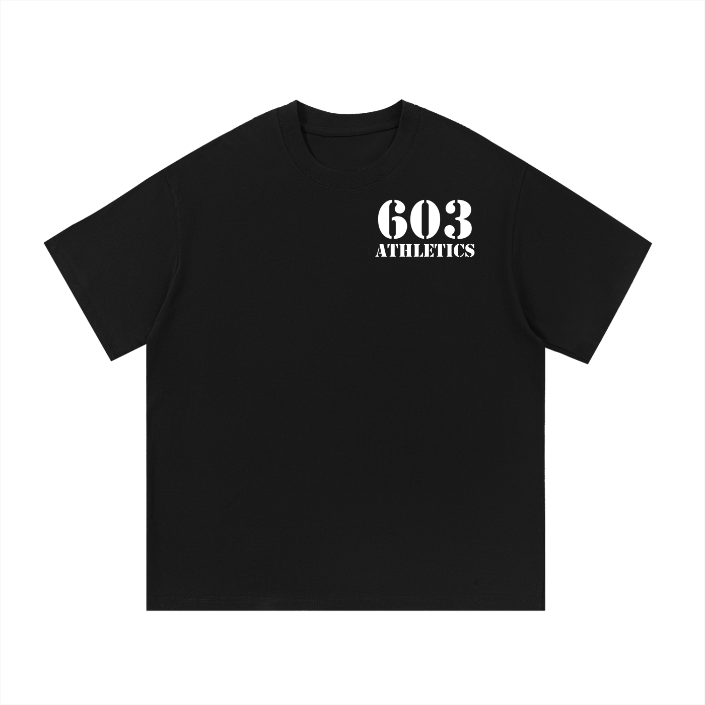 603 Athletics Cotton Black t-shirt