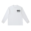 603 Athletics White Crewneck Long-Sleeve t-Shirt