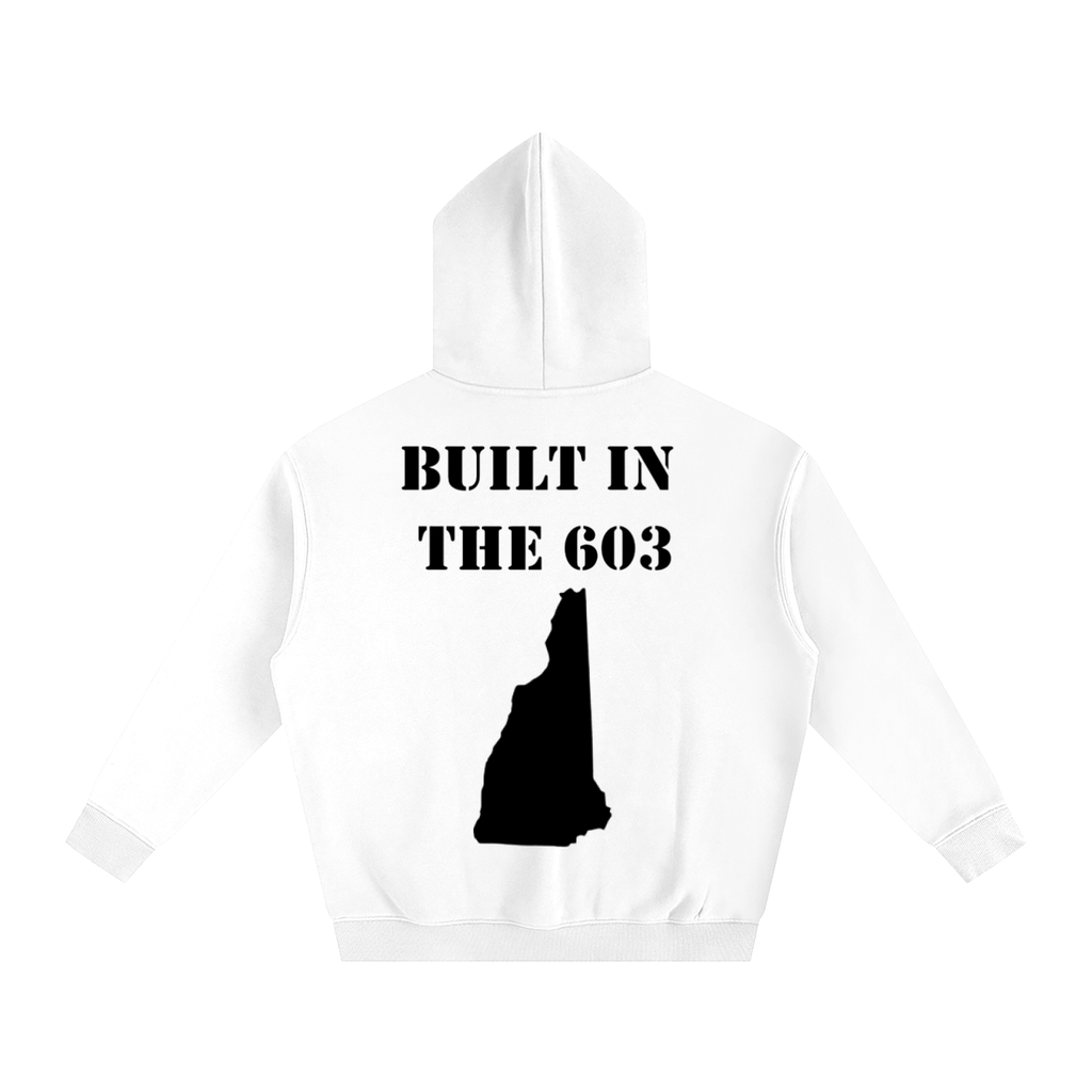 603 Athletics White Oversized Fleeced Hoodie