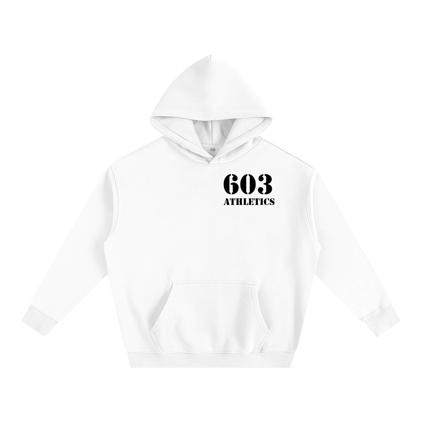 603 Athletics White Oversized Fleeced Hoodie